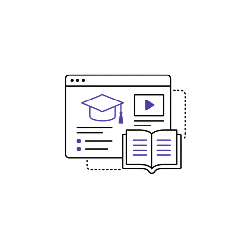 Education website course and learning icon